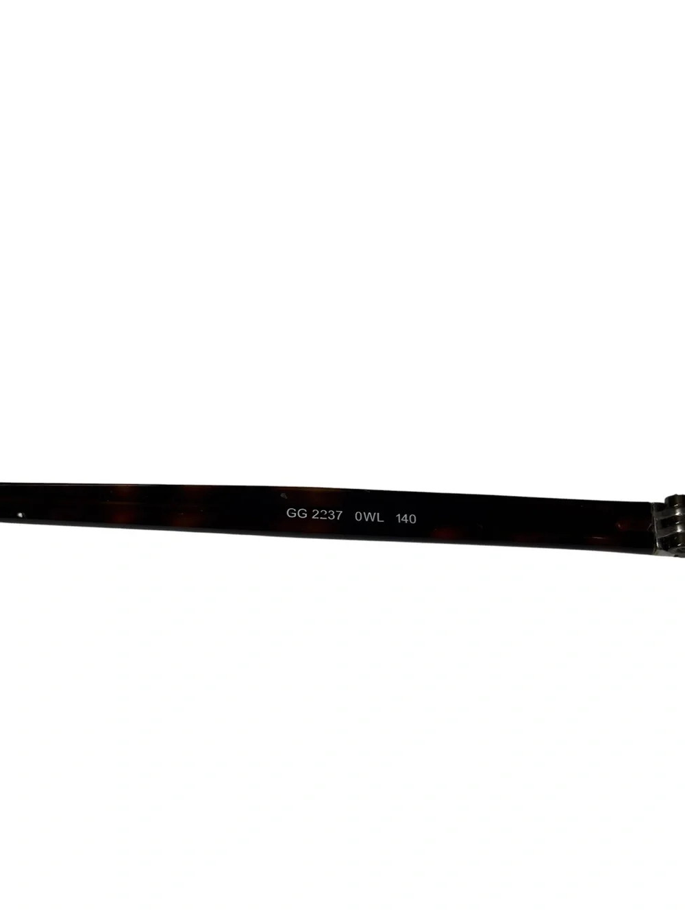GUCCI GG 2237 0WL Tortoise Half-Rim Eyeglasses Frames Italy Unisex With Case